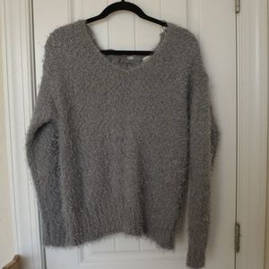 Fuzzy Gray Sweater